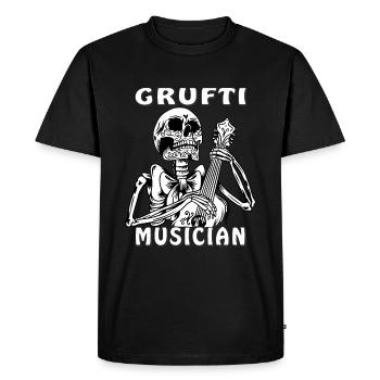 GRUFTI MUSICIAN - Men's Premium Organic T-Shirt - black - Front - Nico (187cm)