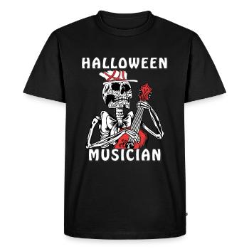 MUSICIEN D’HALLOWEEN - T-shirt Premium bio Homme - noir - Devant - Nico (187cm)