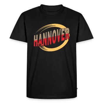 HANOVRE - T-shirt Premium bio Homme - noir - Devant - Nico (187cm)