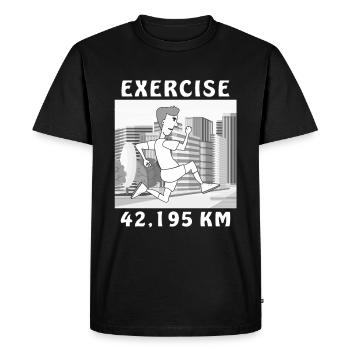 EXERCISE RUNNER - Men's Premium Organic T-Shirt - black - Front - Nico (187cm)