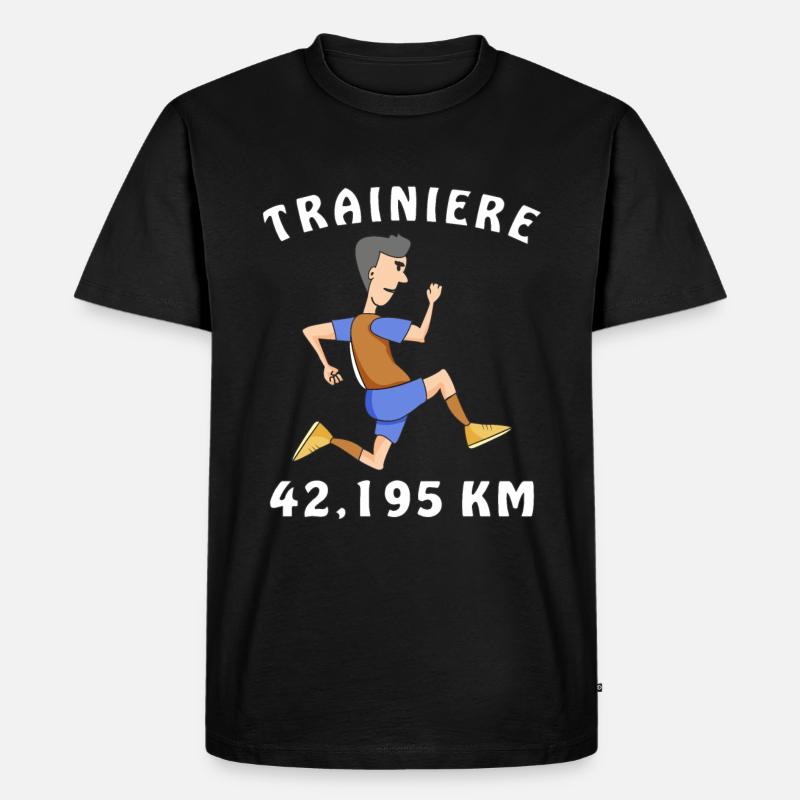 JOGGEN - Männer Premium Bio T-Shirt - Schwarz