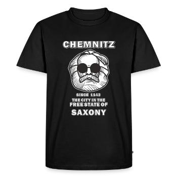 CHEMNITZ LA VILLE DANS L’ÉTAT LIBRE DE SAXE - T-shirt Premium bio Homme - noir - Devant - Nico (187cm)