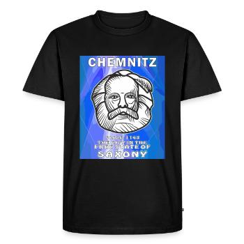 CHEMNITZ LA VILLE DANS L’ÉTAT LIBRE DE SAXE - T-shirt Premium bio Homme - noir - Devant - Nico (187cm)