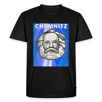 CHEMNITZ - T-shirt Premium bio Homme - noir - Devant - Nico (187cm)