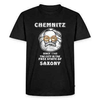 CHEMNITZ LA VILLE DANS L’ÉTAT LIBRE DE SAXE - T-shirt Premium bio Homme - noir - Devant - Nico (187cm)
