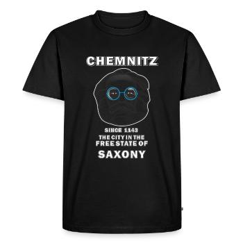 CHEMNITZ LA VILLE DANS L’ÉTAT LIBRE DE SAXE - T-shirt Premium bio Homme - noir - Devant - Nico (187cm)