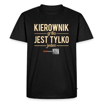 Kierownik grilla jest tylko jeden polonais humour - T-shirt Premium bio Homme - noir - Devant - Nico (187cm)