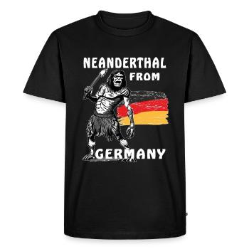 NEANDERTHAL FROM GERMANY - Men's Premium Organic T-Shirt - black - Front - Nico (187cm)