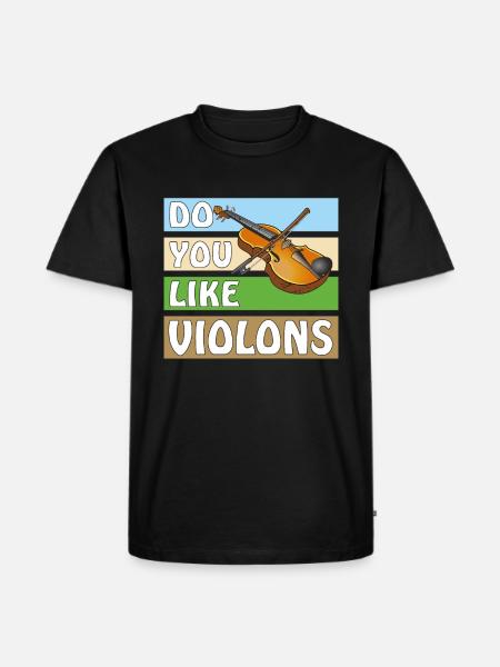AIMEZ-VOUS LES VIOLONS - T-shirt Premium bio Homme - noir