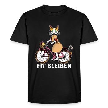 GARDER VOTRE CHAT EN FORME - T-shirt Premium bio Homme - noir - Devant - Nico (187cm)