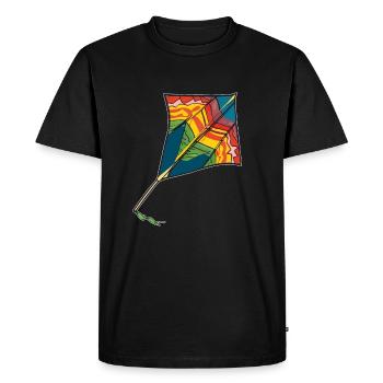 KITE - Men's Premium Organic T-Shirt - black - Front - Nico (187cm)