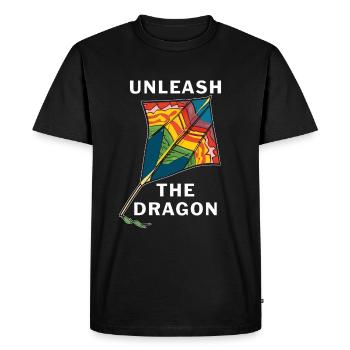 DRACHEN LIBÈRE LE DRAGON - T-shirt Premium bio Homme - noir - Devant - Nico (187cm)