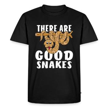 THERE ARE GOOD SNAKES - Men's Premium Organic T-Shirt - black - Front - Nico (187cm)
