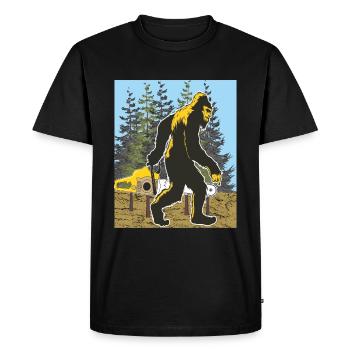 BIGFOOT CHAINSAW - Men's Premium Organic T-Shirt - black - Front - Nico (187cm)