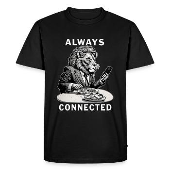 LEOWE SMARTPHONE TOUJOURS CONNECTÉ - T-shirt Premium bio Homme - noir - Devant - Nico (187cm)