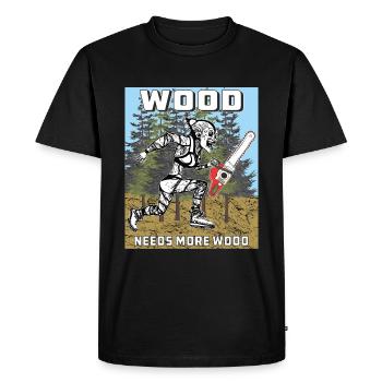 LA TRONÇONNEUSE BIGFOOD A BESOIN DE PLUS DE BOIS - T-shirt Premium bio Homme - noir - Devant - Nico (187cm)