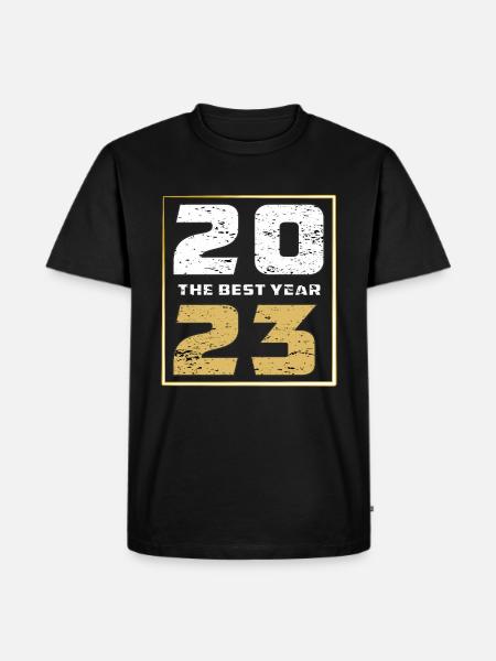 THE BEST YEAR 2023 - Men's Premium Organic T-Shirt - black