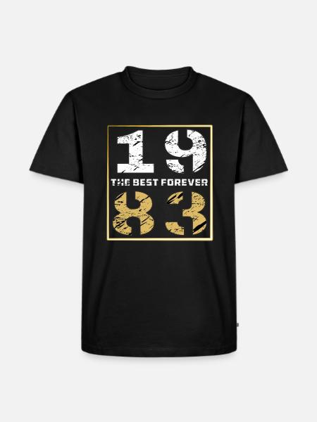 THE BEST FOREVER 1983 - Men's Premium Organic T-Shirt - black