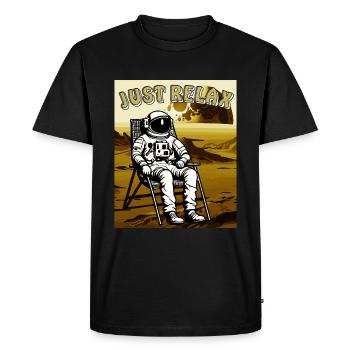 ASTRONAUTE DÉTENDEZ-VOUS - T-shirt Premium bio Homme - noir - Devant - Nico (187cm)