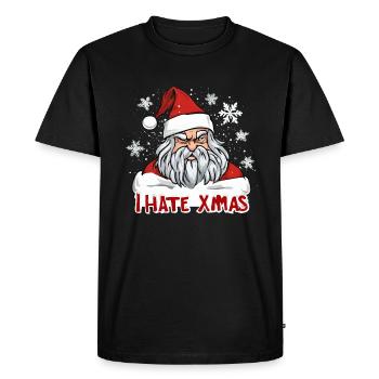Je déteste Noël Drôle anti Noël - T-shirt Premium bio Homme - noir - Devant - Nico (187cm)