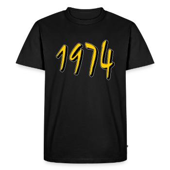 BIRTHDAY YEAR 1974 - Men's Premium Organic T-Shirt - black - Front - Nico (187cm)
