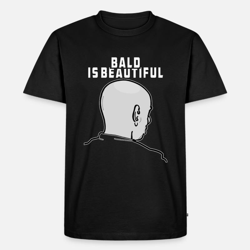 BALD IS BEAUTIFUL - Männer Premium Bio T-Shirt - Schwarz