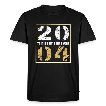 THE BEST FOREVER 2004 - Men's Premium Organic T-Shirt - black - Front - Nico (187cm)