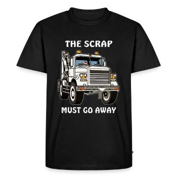 CAMION DE REMORQUAGE LA FERRAILLE DOIT DISPARAÎTRE - T-shirt Premium bio Homme - noir - Devant - Nico (187cm)