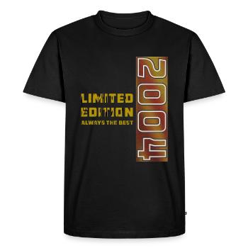 YEAR 2004 - Men's Premium Organic T-Shirt - black - Front - Nico (187cm)