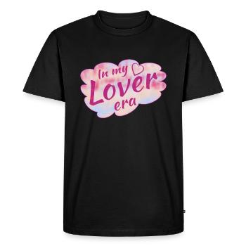 CŒUR DE NUAGE À L’ÉPOQUE DE MON AMANT - T-shirt Premium bio Homme - noir - Devant - Nico (187cm)