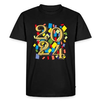 2024 - T-shirt Premium bio Homme - noir - Devant - Nico (187cm)