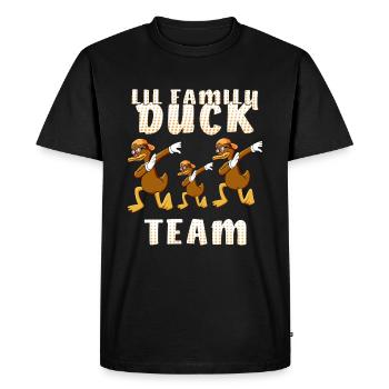 LIL FAMILY DUCK TEAM - Men's Premium Organic T-Shirt - black - Front - Nico (187cm)