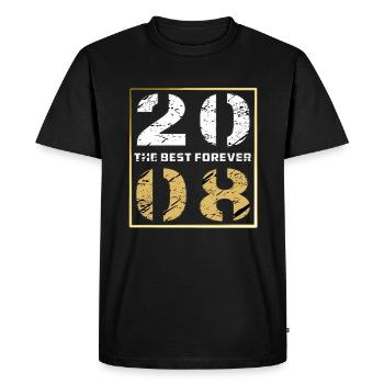 THE BEST FOREVER 2008 - Men's Premium Organic T-Shirt - black - Front - Nico (187cm)