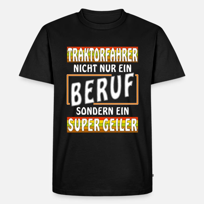 Beruf Traktorfahrer - Männer Premium Bio T-Shirt - Schwarz