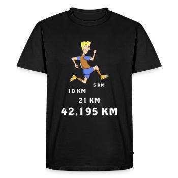 Faire du jogging - T-shirt Premium bio Homme - noir - Devant - Nico (187cm)