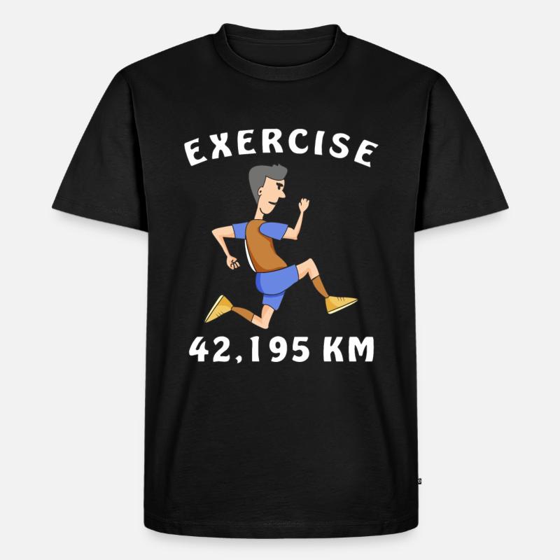 EXERCISE LÄUFER - Männer Premium Bio T-Shirt - Schwarz