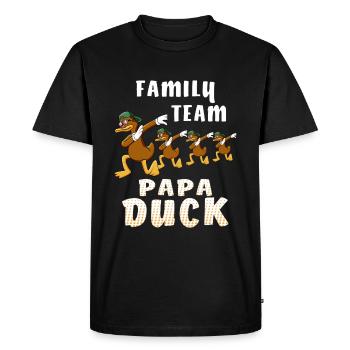ÉQUIPE FAMILIALE PAPA DUCK - T-shirt Premium bio Homme - noir - Devant - Nico (187cm)
