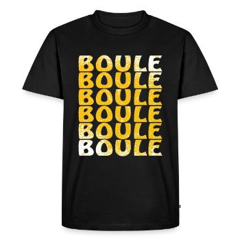 BOULES - Men's Premium Organic T-Shirt - black - Front - Nico (187cm)