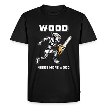 LA TRONÇONNEUSE BIGFOOD A BESOIN DE PLUS DE BOIS - T-shirt Premium bio Homme - noir - Devant - Nico (187cm)