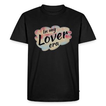 CŒUR DE NUAGE À L’ÉPOQUE DE MON AMANT - T-shirt Premium bio Homme - noir - Devant - Nico (187cm)