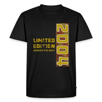 YEAR 2004 - Men's Premium Organic T-Shirt - black - Front - Nico (187cm)