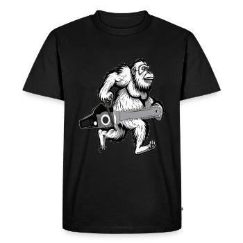 BIGFOOT CHAINSAW - Men's Premium Organic T-Shirt - black - Front - Nico (187cm)