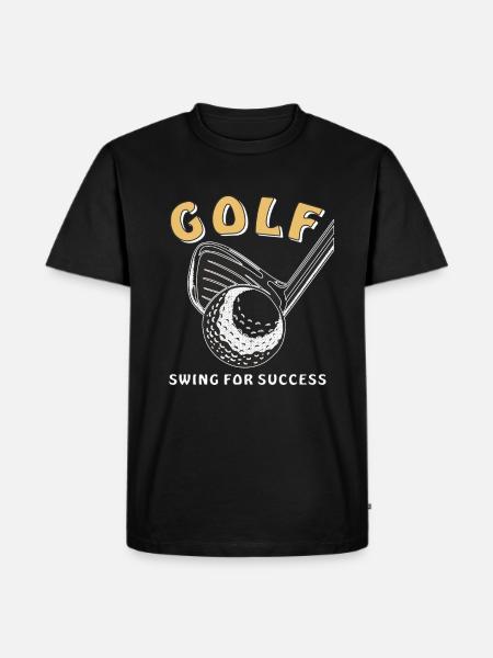 GOLF SWING FOR SUCCESS - Men's Premium Organic T-Shirt - black