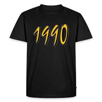 BIRTHDAY YEAR 1990 - Men's Premium Organic T-Shirt - black - Front - Nico (187cm)