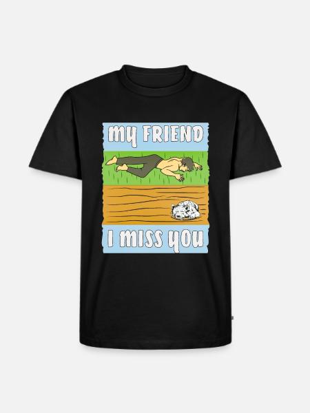 MAN SAD DOG - Men's Premium Organic T-Shirt - black