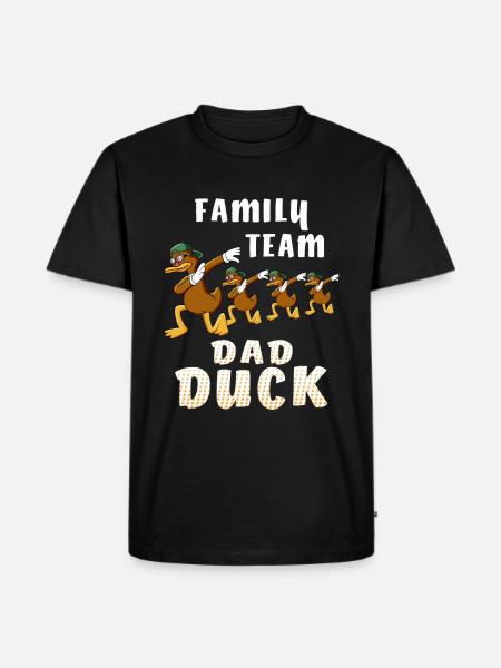 FAMILY TEAM DAD DUCK - Men's Premium Organic T-Shirt - black