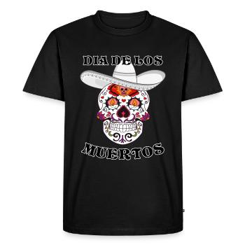 DIA DE LOS MUERTOS - T-shirt Premium bio Homme - noir - Devant - Nico (187cm)