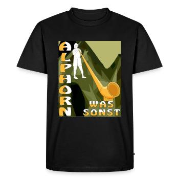 COR DES ALPES QUOI D’AUTRE - T-shirt Premium bio Homme - noir - Devant - Nico (187cm)