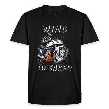 COUPE-VENT DE MOTO - T-shirt Premium bio Homme - noir - Devant - Nico (187cm)