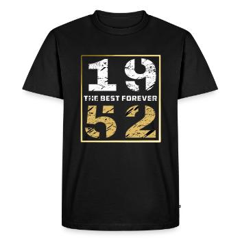 THE BEST FOREVER 1952 - Men's Premium Organic T-Shirt - black - Front - Nico (187cm)